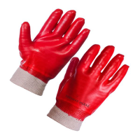 Red PVC Wrist Gloves